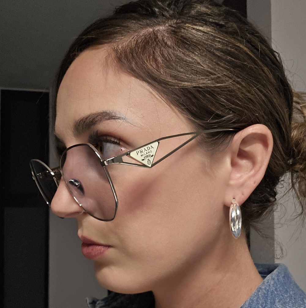 Prada Silver PR 57Y Women's Sunglasses - Picture 3 of 9